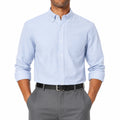 Camicia da uomo M in cotone azzurro chiaro a maniche lunghe stile classico